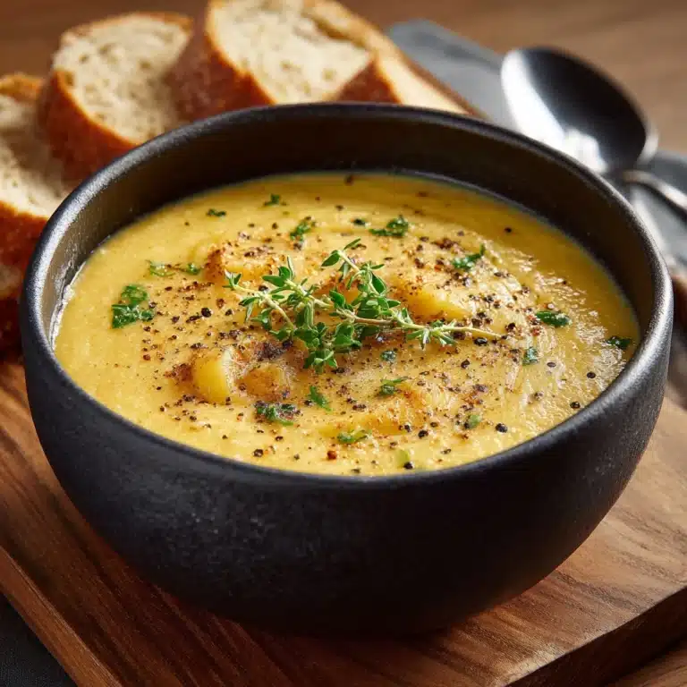 Hearty Cheddar Garlic Herb Potato Soup Recipe