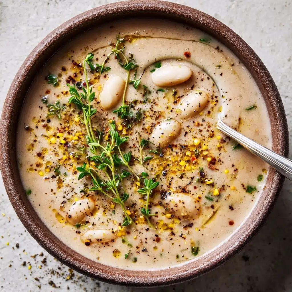 Creamy Vegan White Bean Soup Recipe - Recipe Image