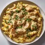 Crockpot Garlic Parmesan Chicken Pasta Recipe