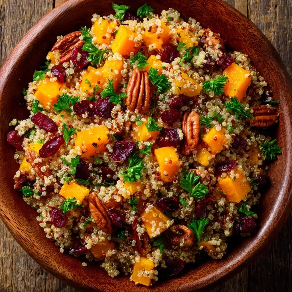 Roasted Pumpkin, Pecan & Cranberry Quinoa Salad Recipe
