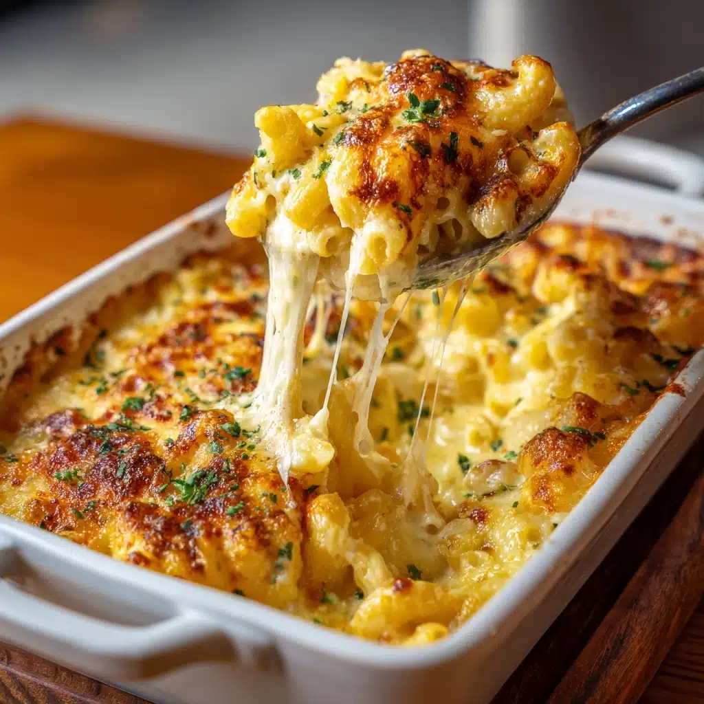 Three-Cheese Baked Macaroni Recipe - Recipe Image