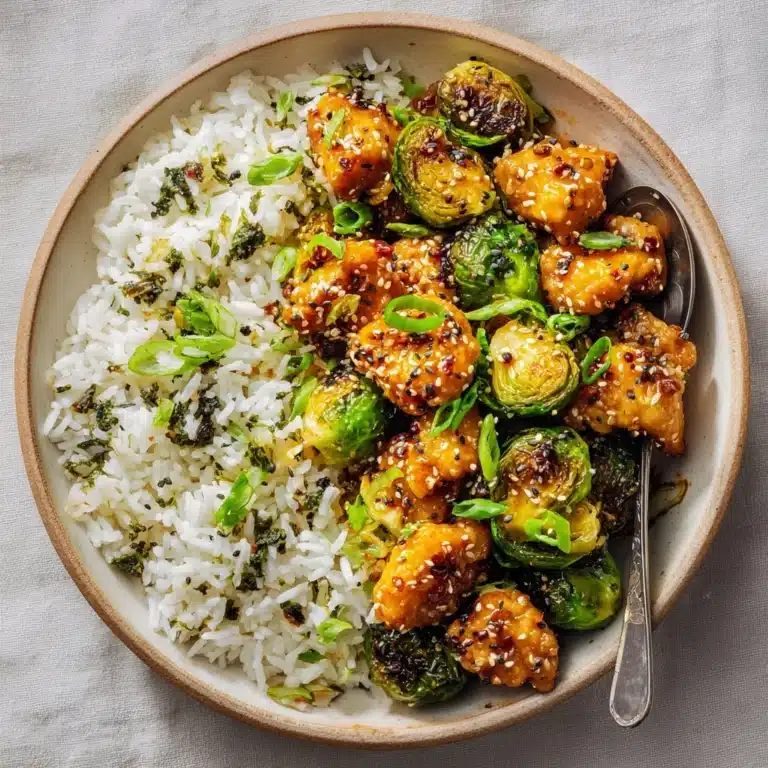 Air Fryer Sweet Chili Chicken and Brussels Sprouts Recipe