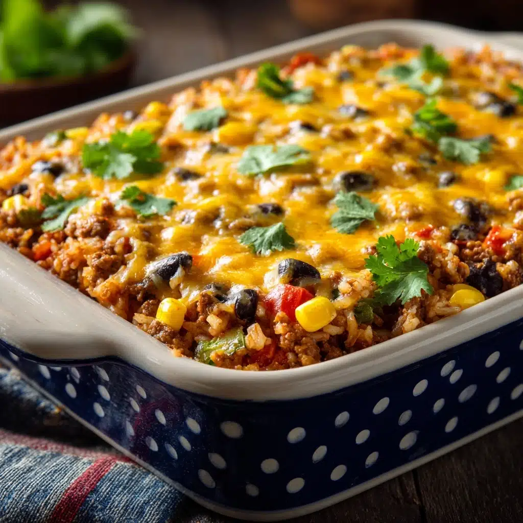 Beef Enchilada Casserole with Rice Recipe - Recipe Image