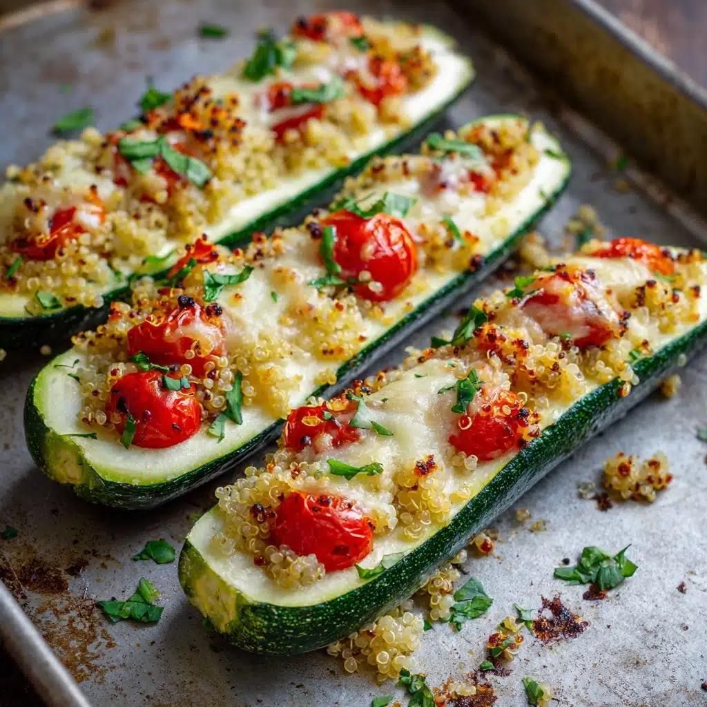 Bruschetta Quinoa Zucchini Boats Recipe - Recipe Image