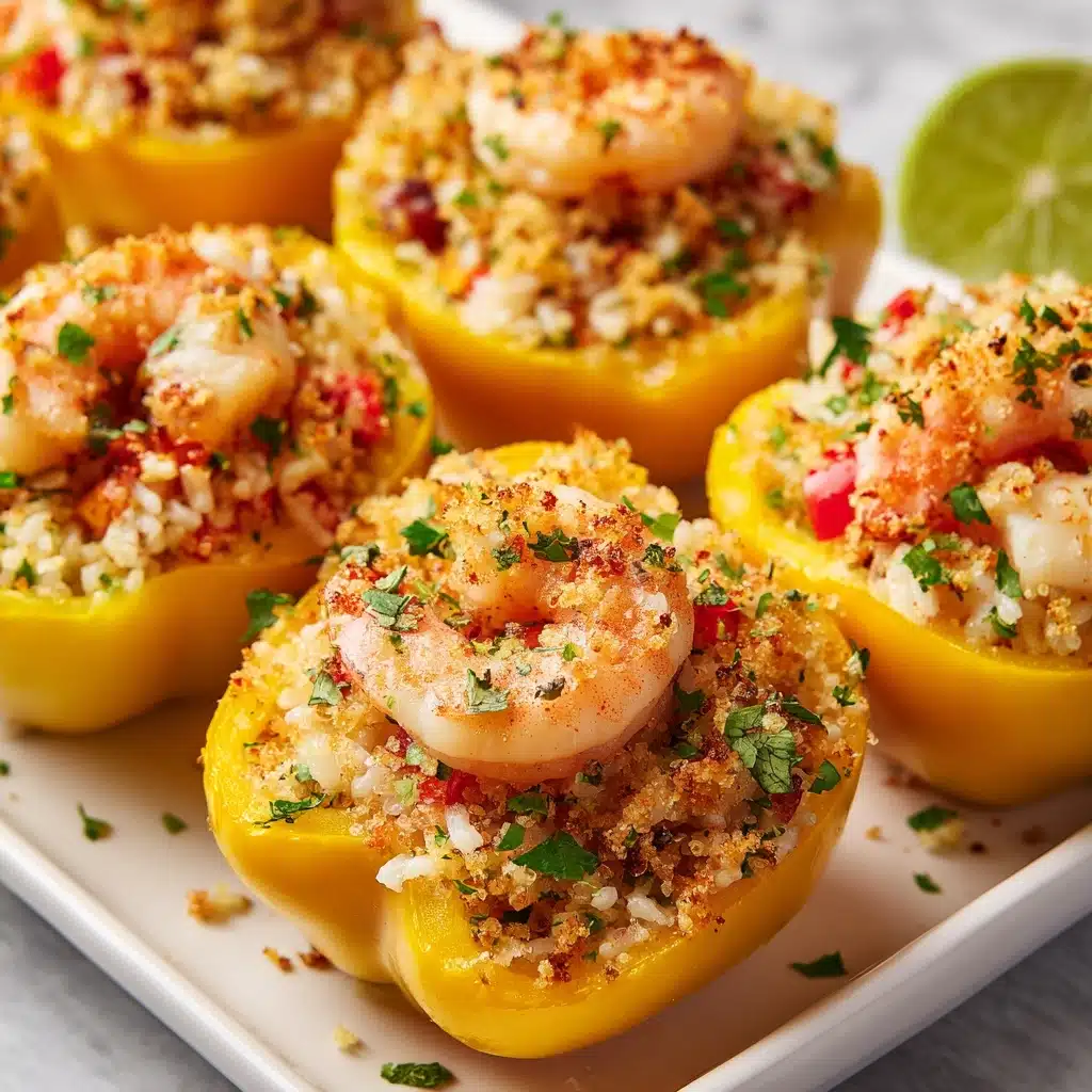 Crab and Shrimp Stuffed Bell Peppers Recipe - Recipe Image