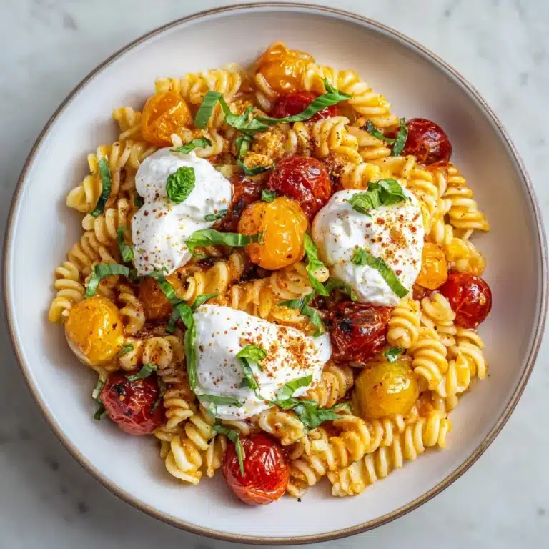 Summer Weeknight Burst Tomato Burrata Pasta Recipe