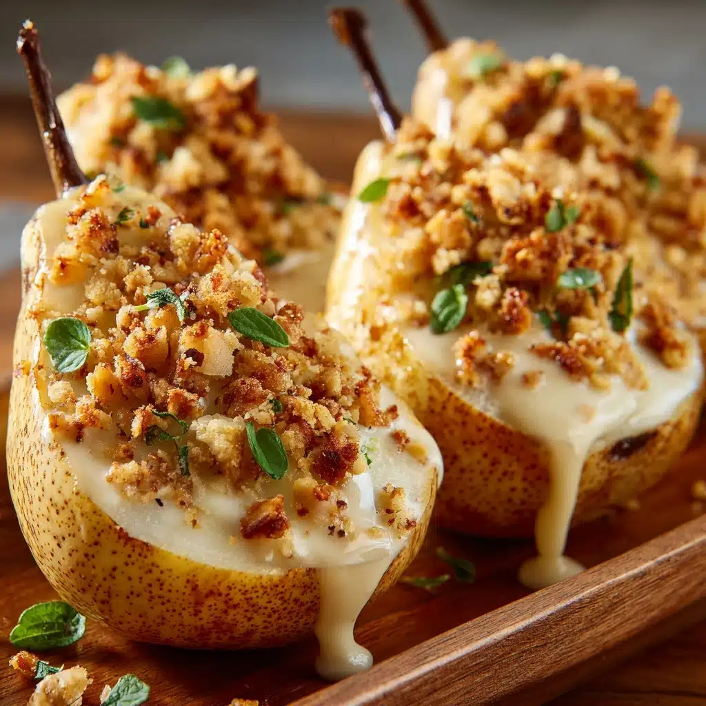 Baked Pears with Walnut Oat Crumble Recipe