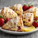 Strawberry Scones with Lemon Glaze Recipe