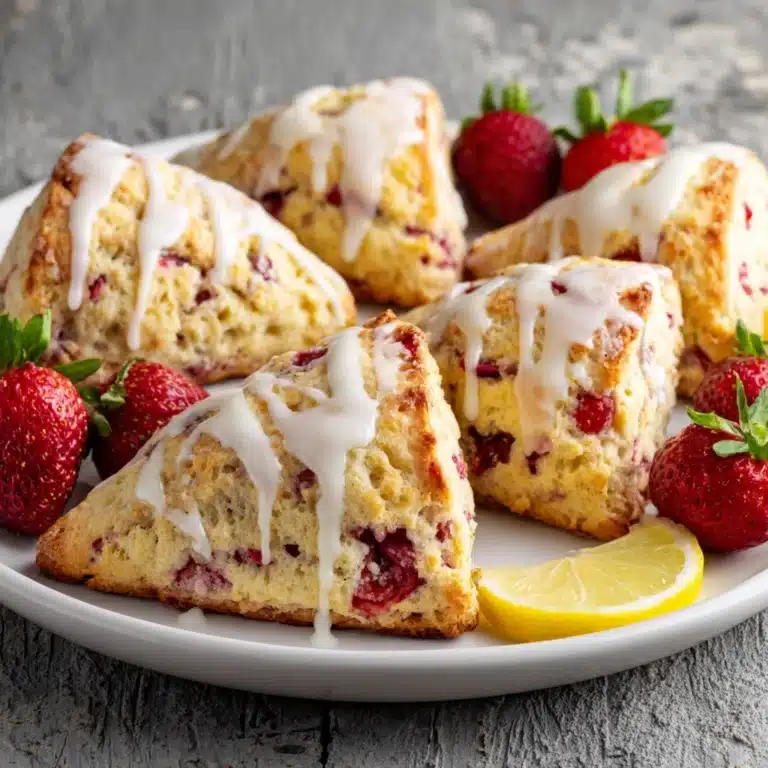 Strawberry Scones with Lemon Glaze Recipe