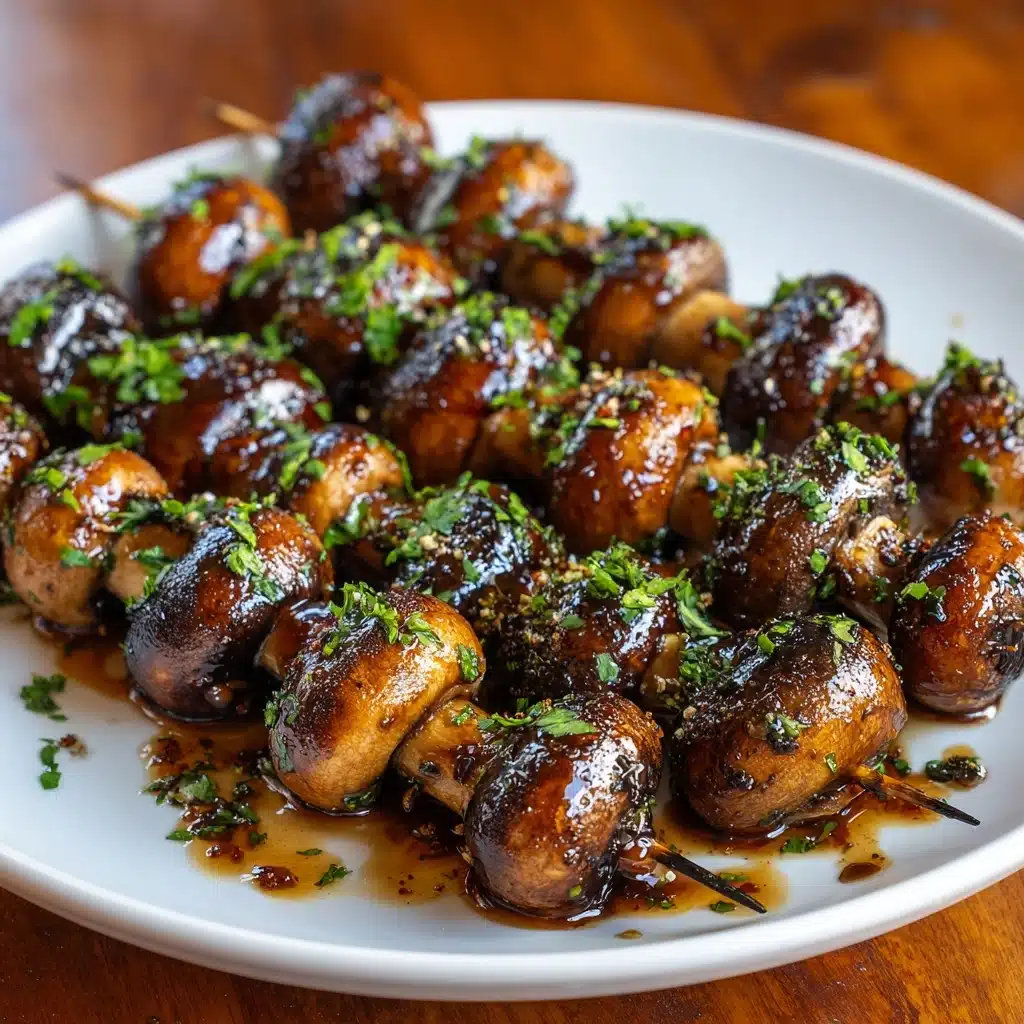 Marinated Grilled Mushroom Skewers Recipe - Recipe Image
