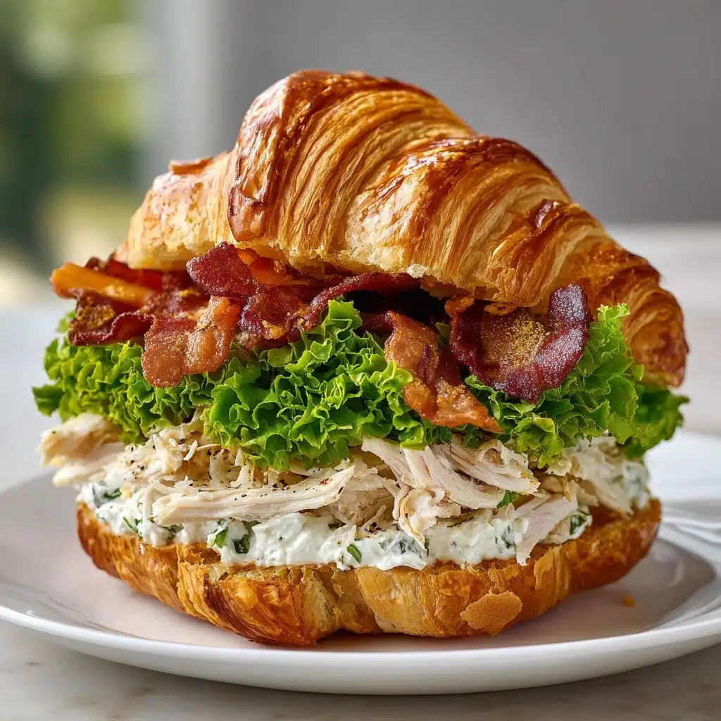 Chicken Caesar Croissant Sandwich Recipe - Recipe Image