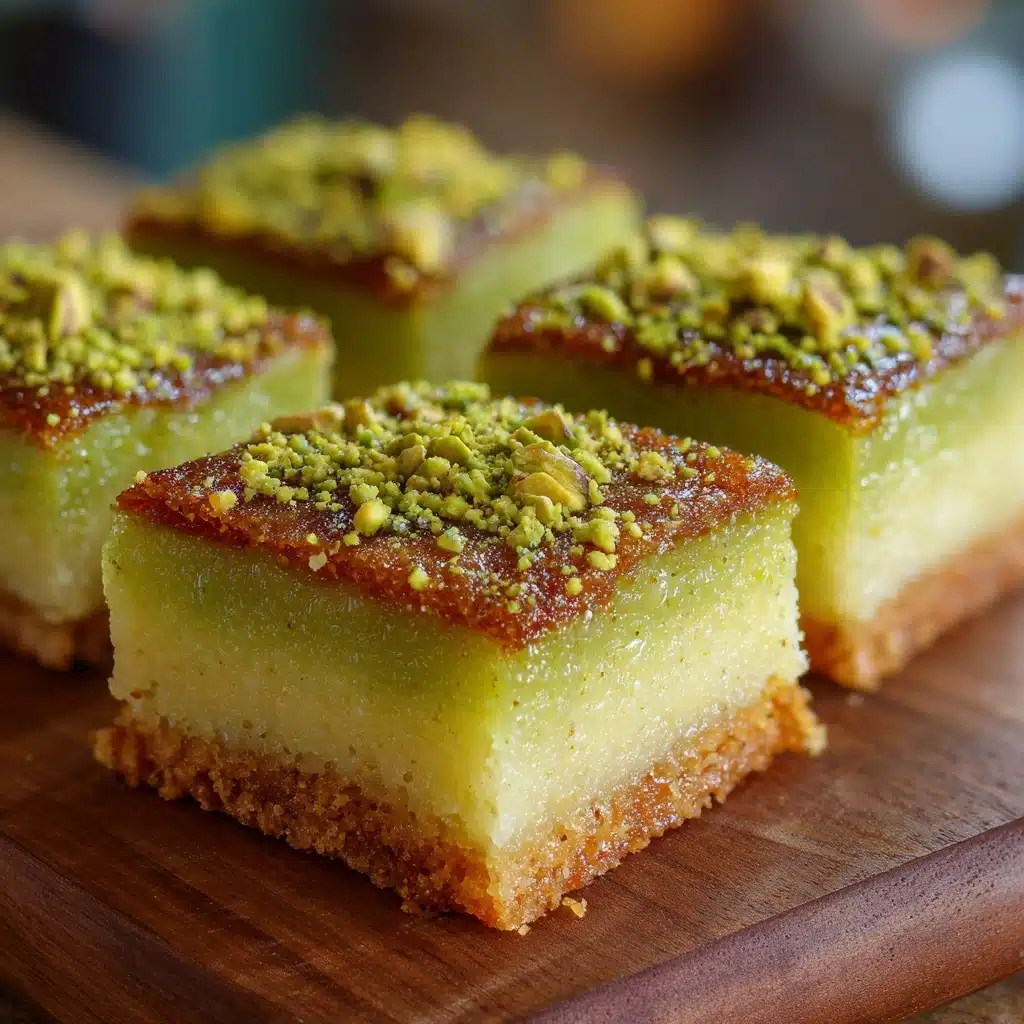 Buttery Pistachio Sugar Cookie Bars Recipe - Recipe Image