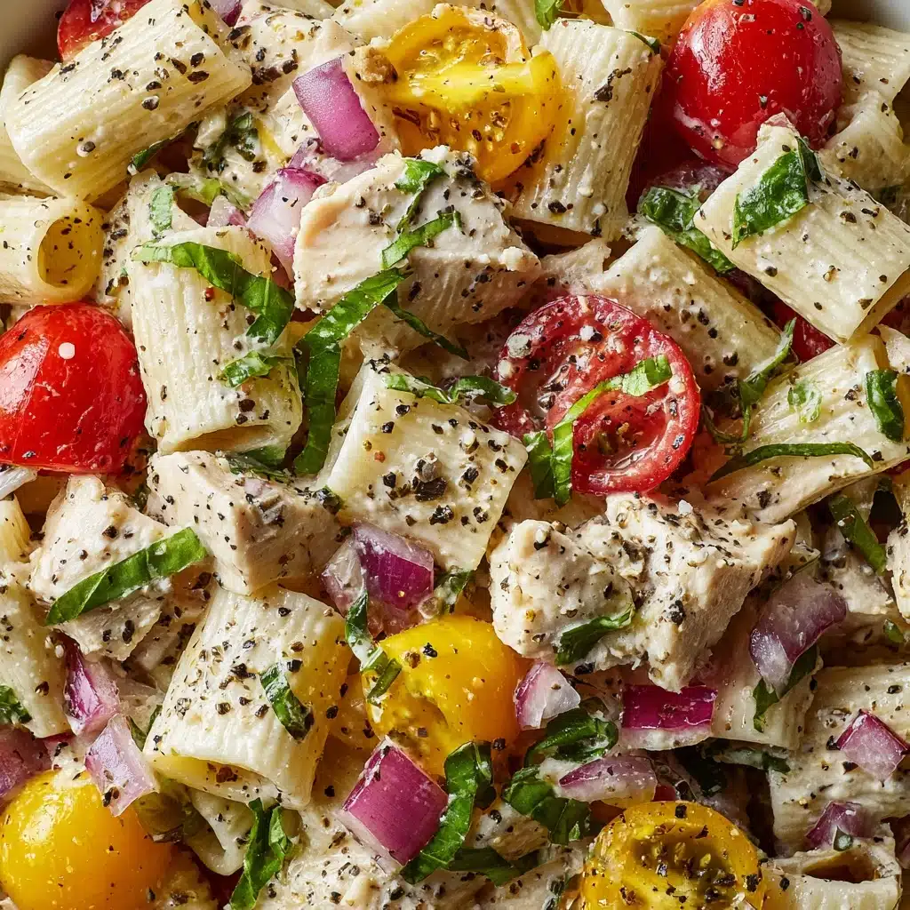 High Protein Chicken Pasta Salad Recipe - Recipe Image