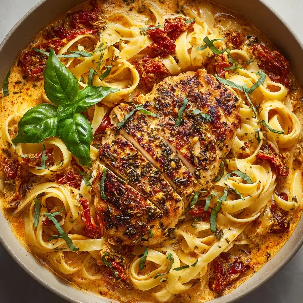 Garlic Basil Chicken with Tomato Butter Sauce Recipe