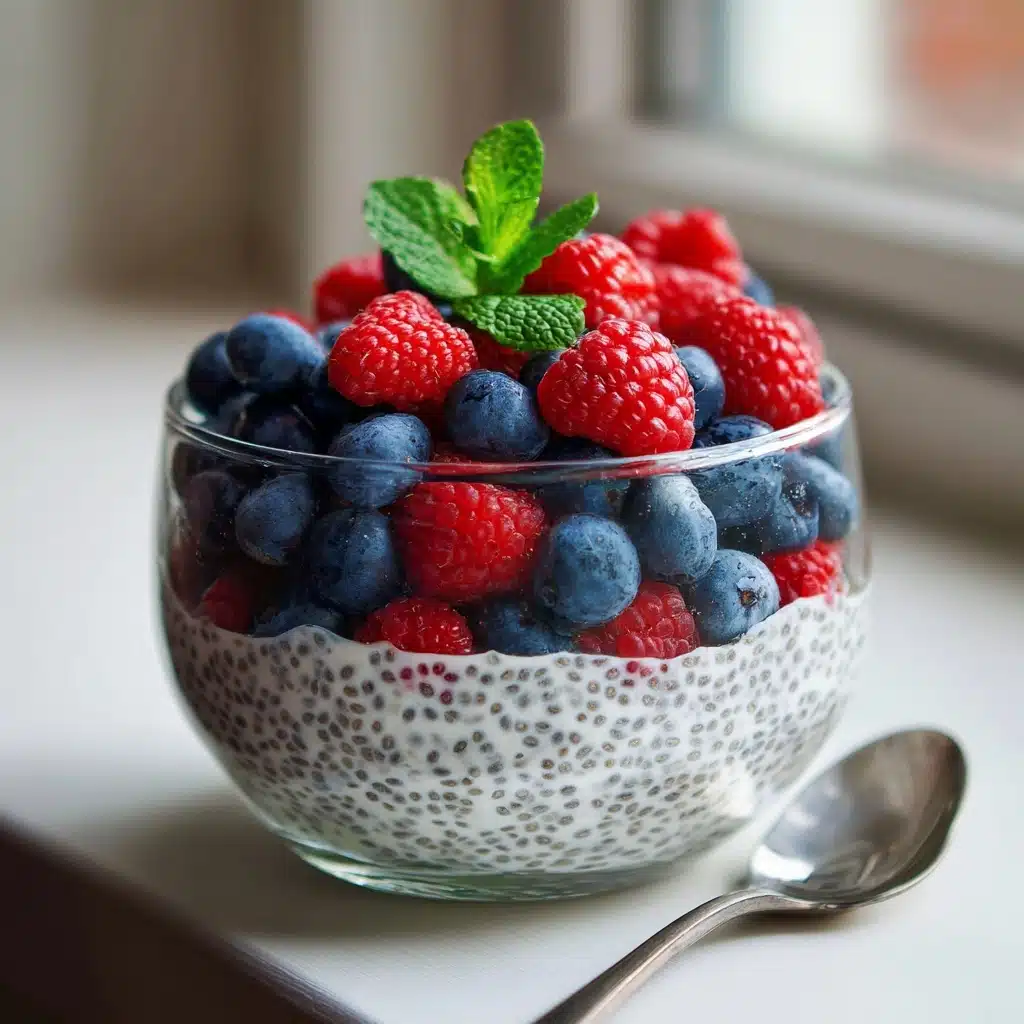 Chia Seed Pudding with Coconut Milk and Berries Recipe - Recipe Image