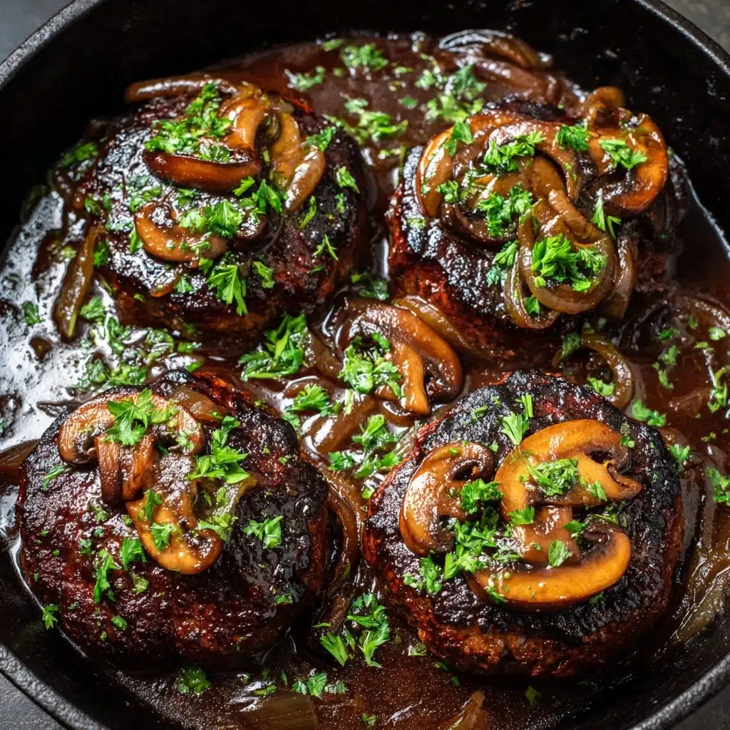 Bobby Flay’s Salisbury Steak Recipe with Mushroom Gravy Recipe