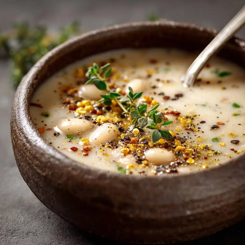 Creamy Vegan White Bean Soup Recipe - Recipe Image