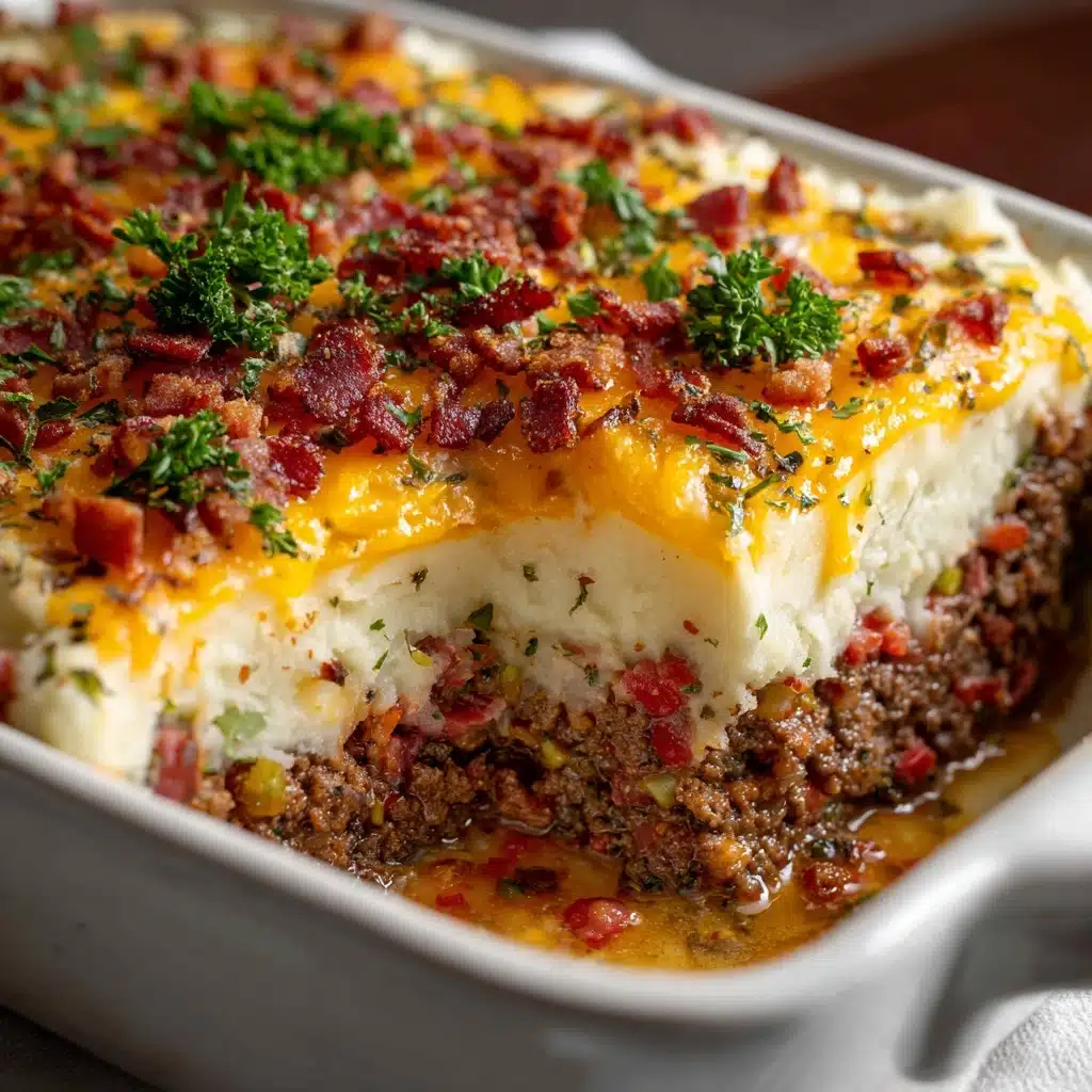 Mashed Potato Meatloaf Casserole Recipe - Recipe Image