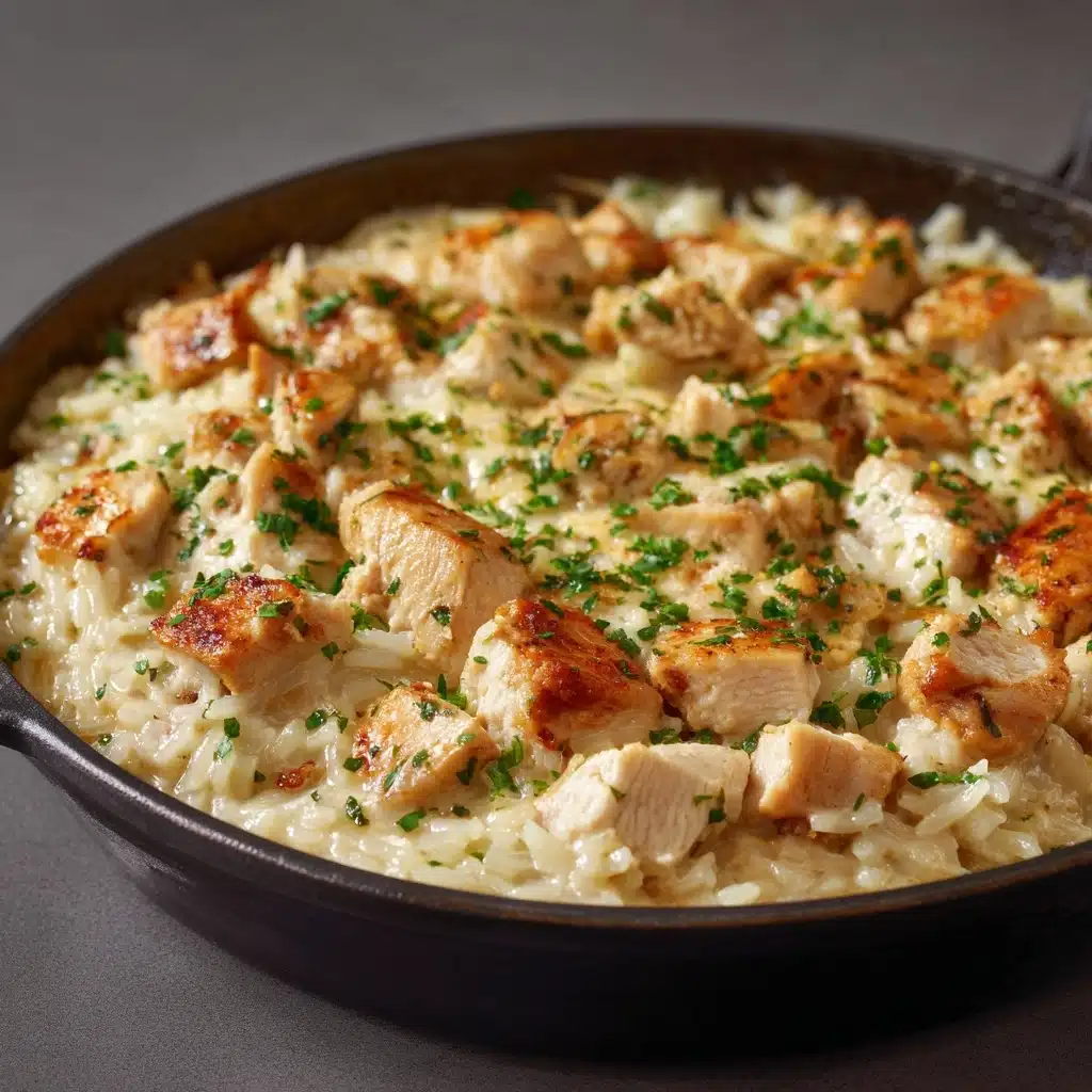 Creamy Parmesan One-Pot Chicken and Rice Recipe - Recipe Image