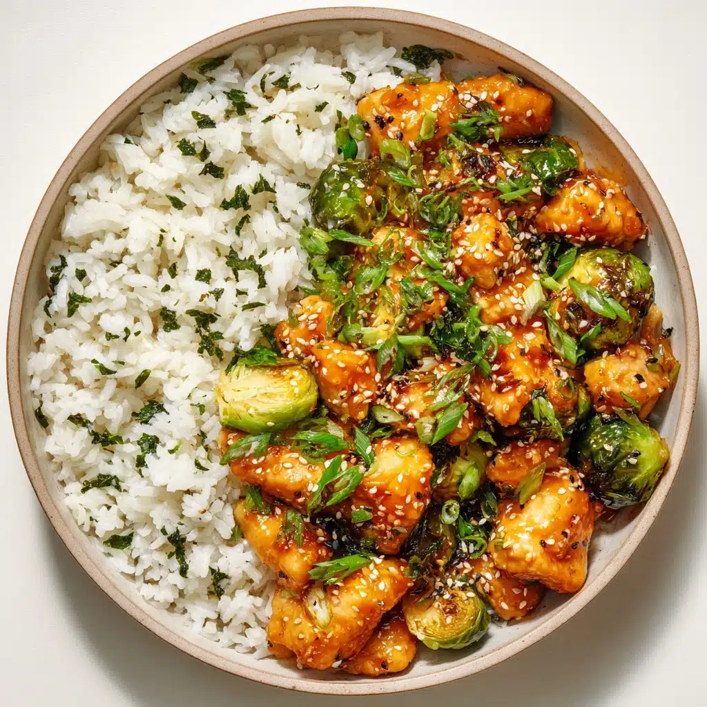 Air Fryer Sweet Chili Chicken and Brussels Sprouts Recipe - Recipe Image