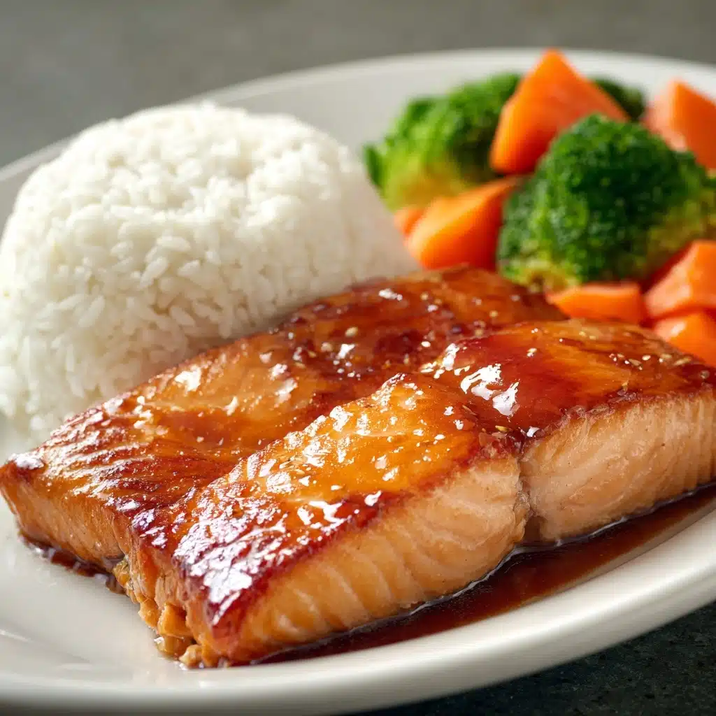 Salmon Teriyaki with Steamed Rice Recipe - Recipe Image