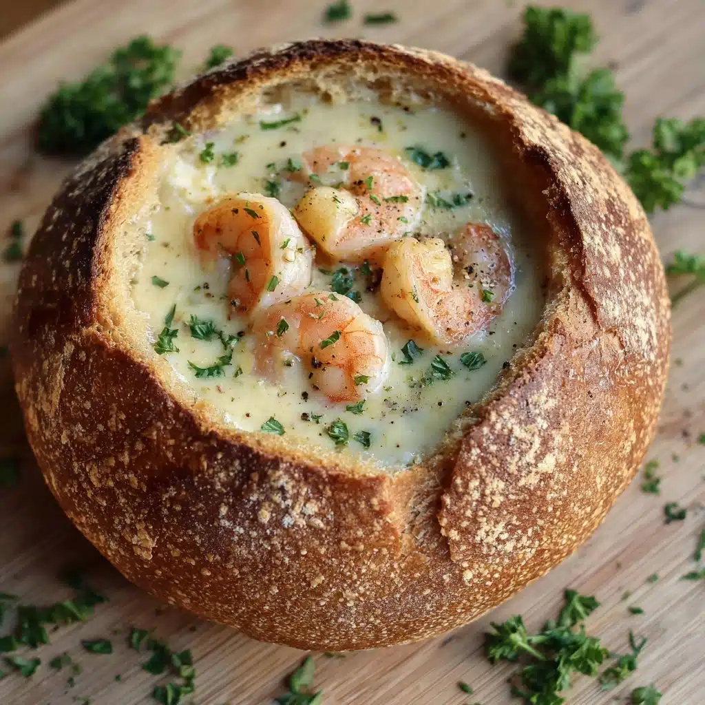 Stuffed Seafood Bread Bowl Recipe - Recipe Image
