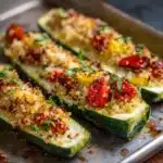 Bruschetta Quinoa Zucchini Boats Recipe