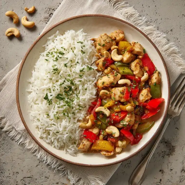 Sheet Pan Chicken and Peppers with Cashews Recipe