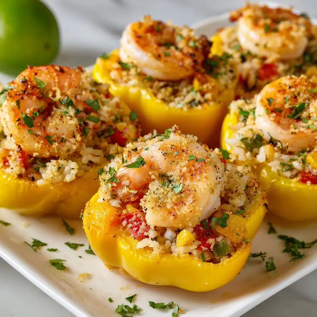 Crab and Shrimp Stuffed Bell Peppers Recipe - Recipe Image