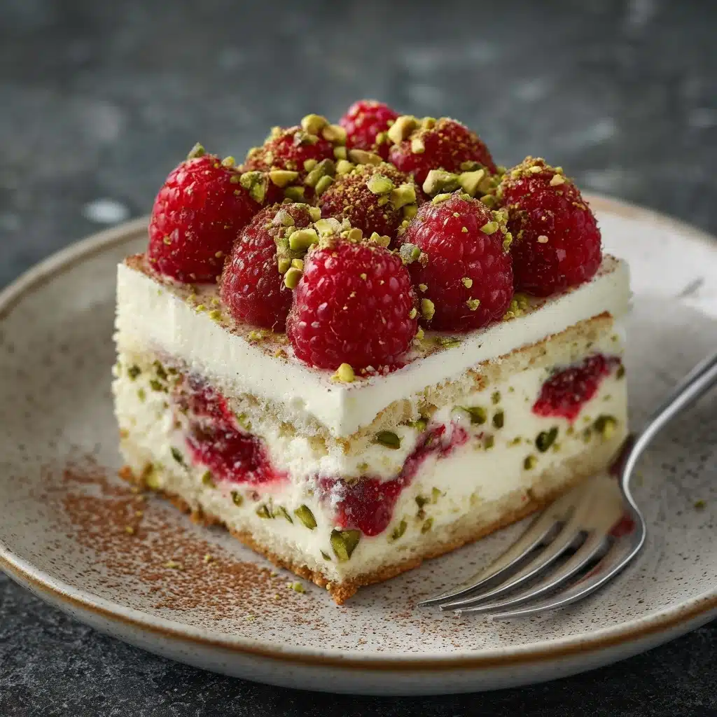 White Chocolate Raspberry Pistachio Tiramisu Recipe