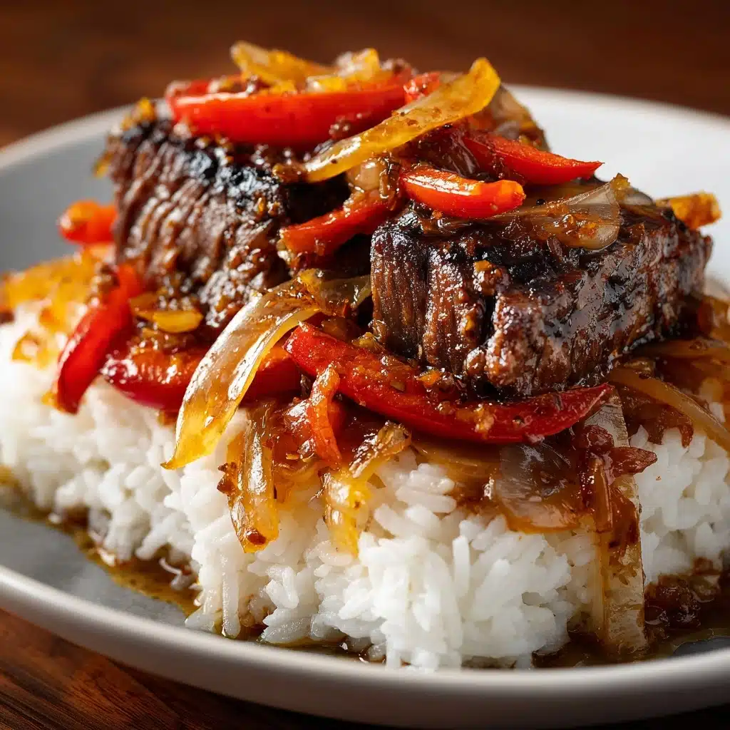 Sizzling Chinese Pepper Steak with Onions Recipe - Recipe Image