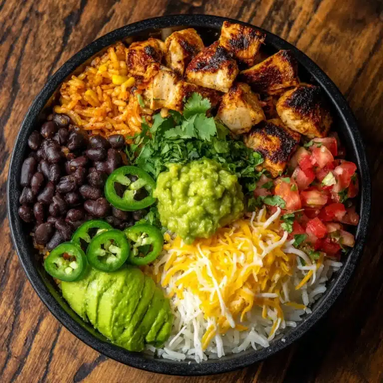 One Pan Chicken Burrito Bowl Recipe
