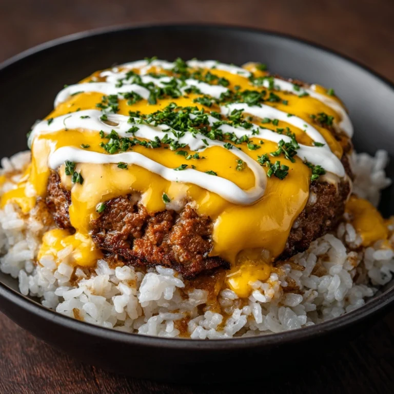 Garlic Butter Beef and Rice Skillet with Cheddar Parmesan Sauce Recipe