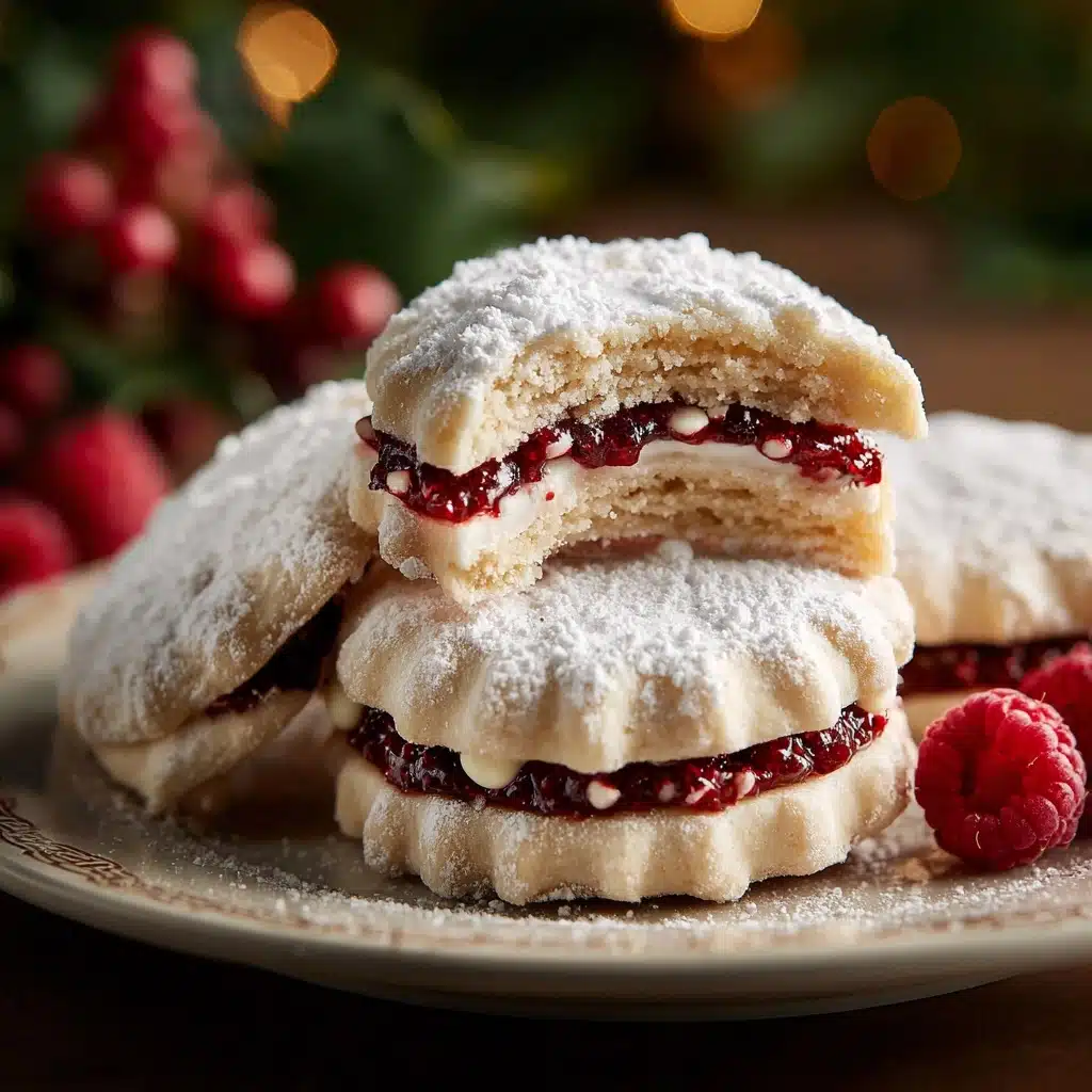 Raspberry-Filled Almond Snow Cookies Recipe