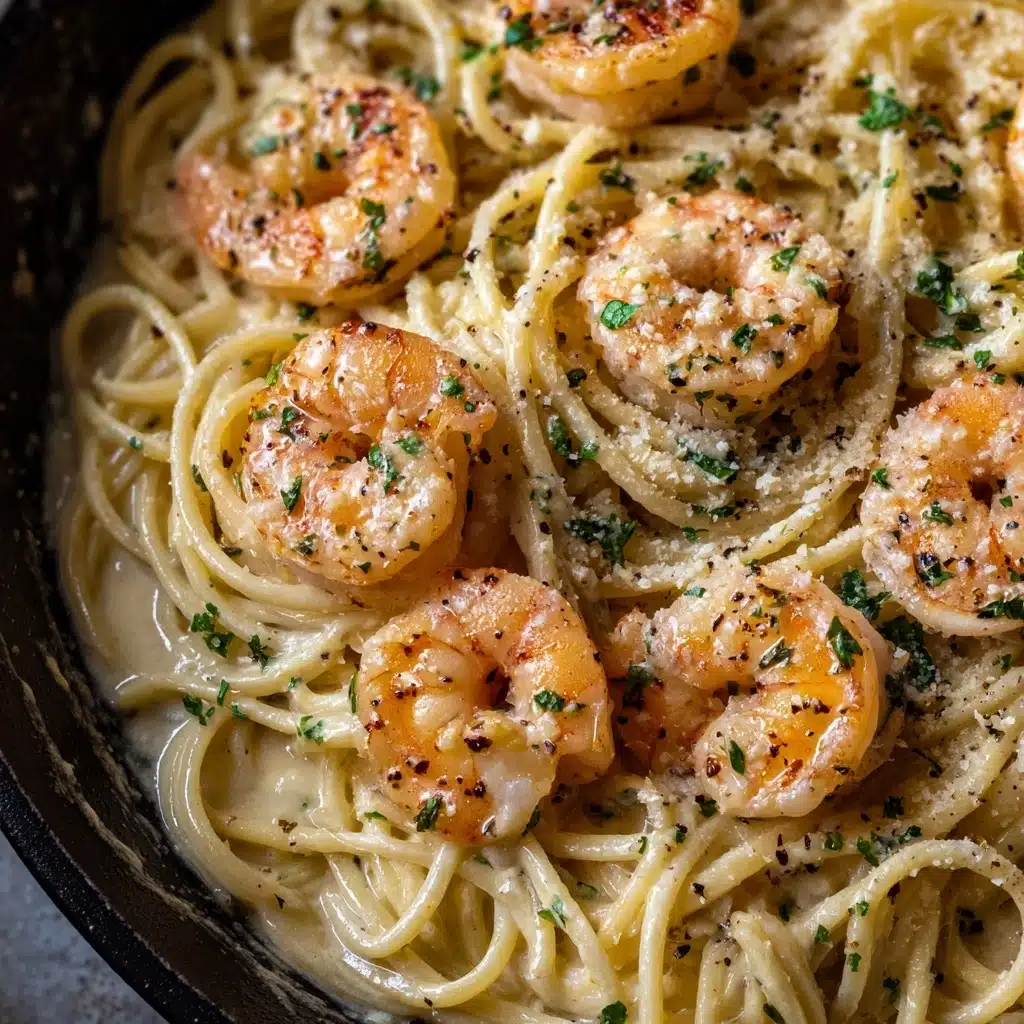 Creamy Garlic Shrimp Pasta Recipe - Recipe Image
