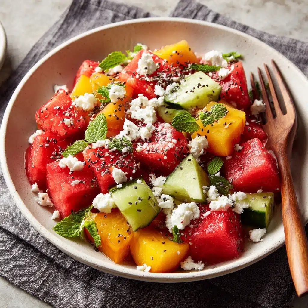 Summer Peach Watermelon Salad Recipe - Recipe Image