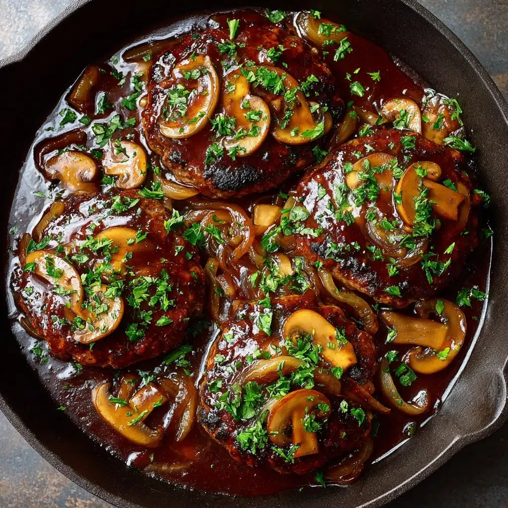 Bobby Flay’s Salisbury Steak Recipe with Mushroom Gravy Recipe - Recipe Image