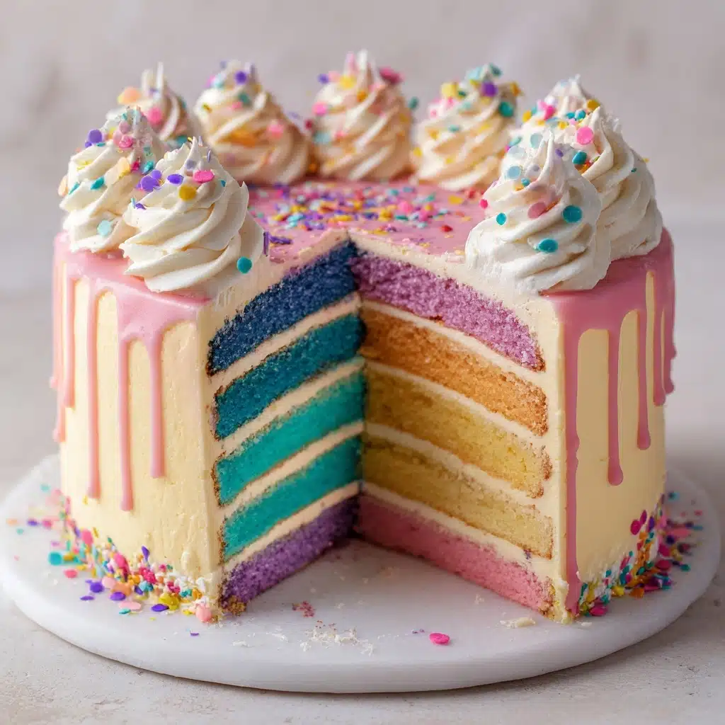 Rainbow Drip Cake Magic Recipe - Recipe Image