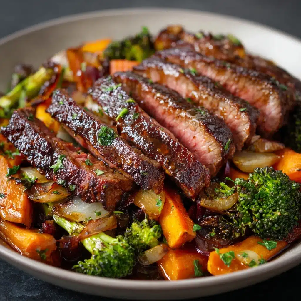 One Pan Balsamic Steak and Veggies Recipe - Recipe Image