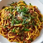Homemade Bolognese Sauce with Gigli Pasta Recipe