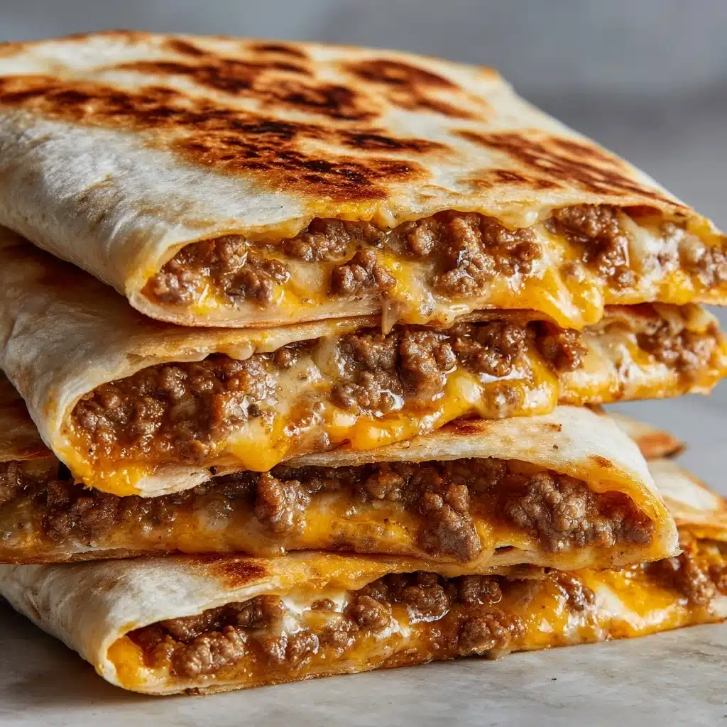 Cheesy Ground Beef Quesadillas Recipe - Recipe Image