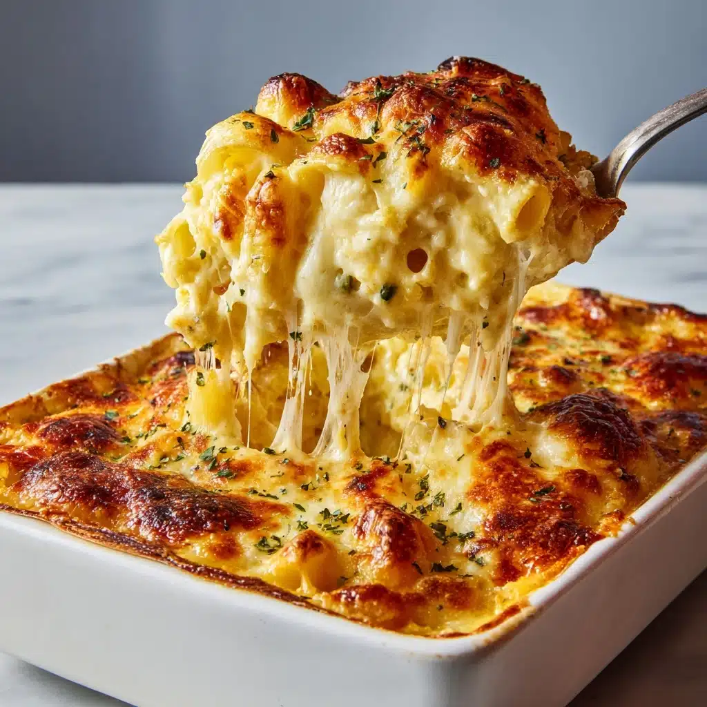 Three-Cheese Baked Macaroni Recipe - Recipe Image