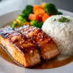 Salmon Teriyaki with Steamed Rice Recipe