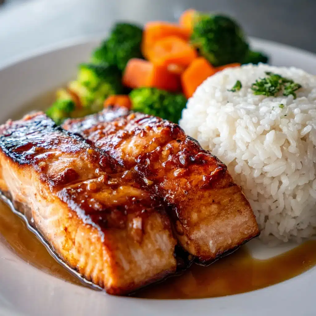 Salmon Teriyaki with Steamed Rice Recipe