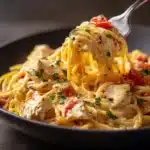 Cheesy Spaghetti Chicken Casserole Recipe