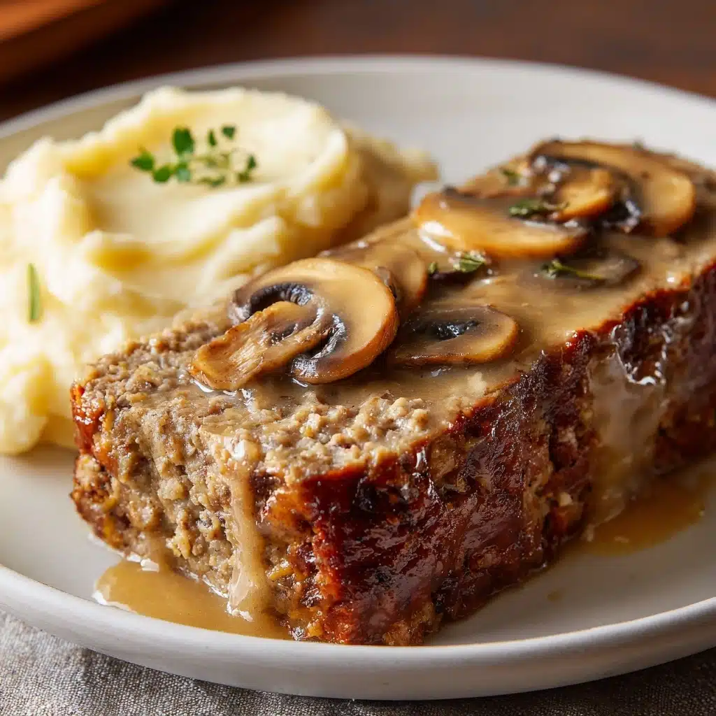 Meatloaf with Mushroom Gravy Recipe - Recipe Image
