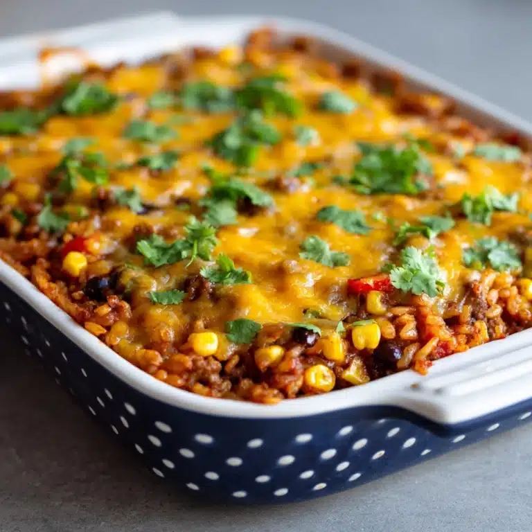 Beef Enchilada Casserole with Rice Recipe