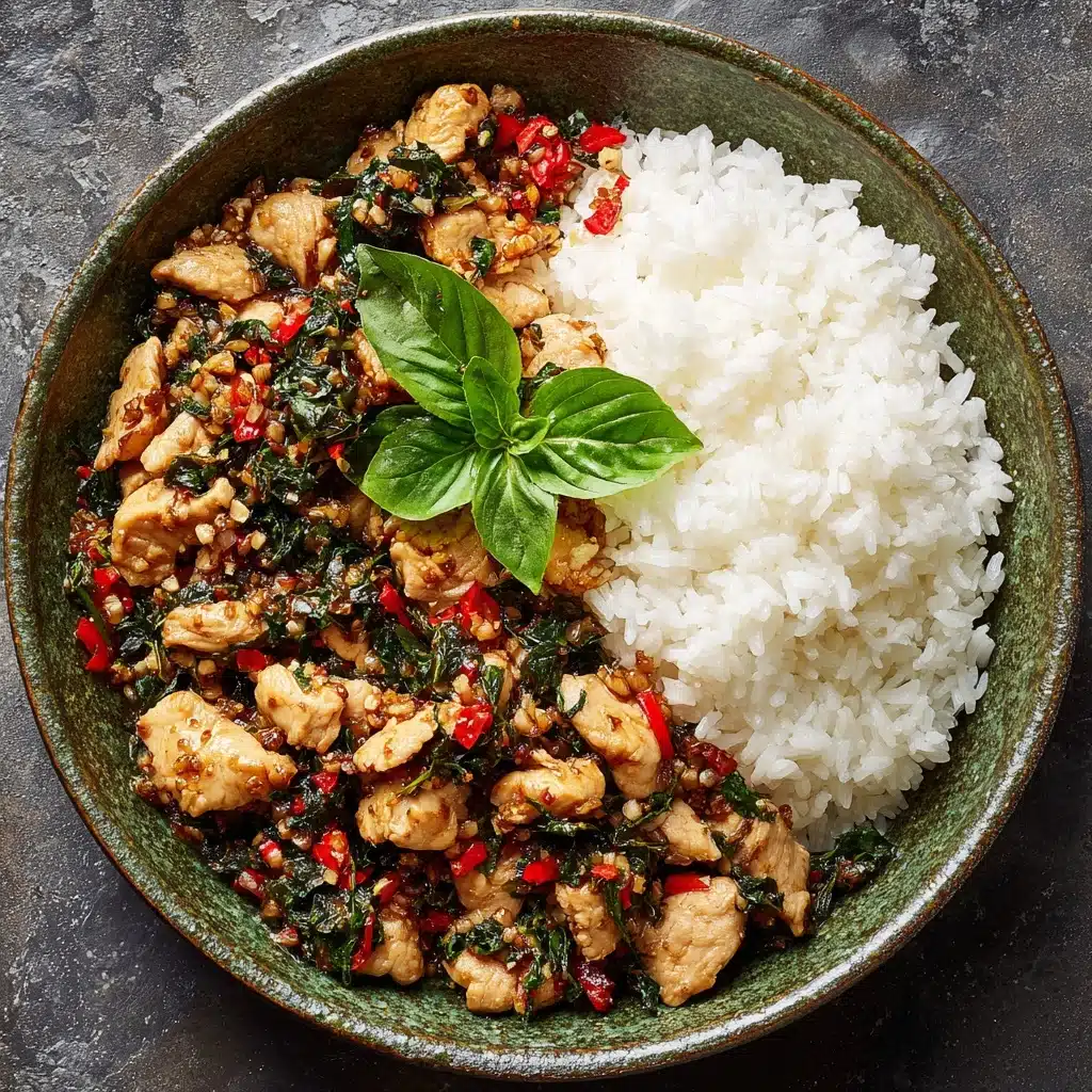 Spicy Thai Basil Chicken Recipe - Recipe Image