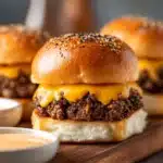 Cheddar Cheeseburger Sliders with House Sauce Recipe