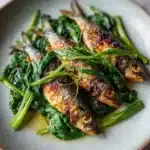 Fried Dace with Stir-Fried Greens Recipe